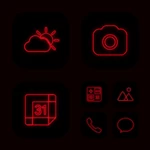 Logo of Wow Red Neon Theme - Icon Pack android Application 