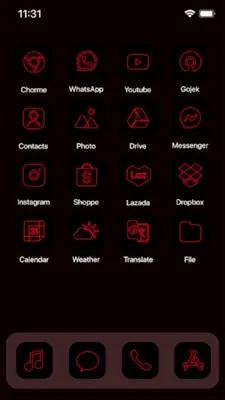 Wow Red Neon Theme - Icon Pack android App screenshot 4